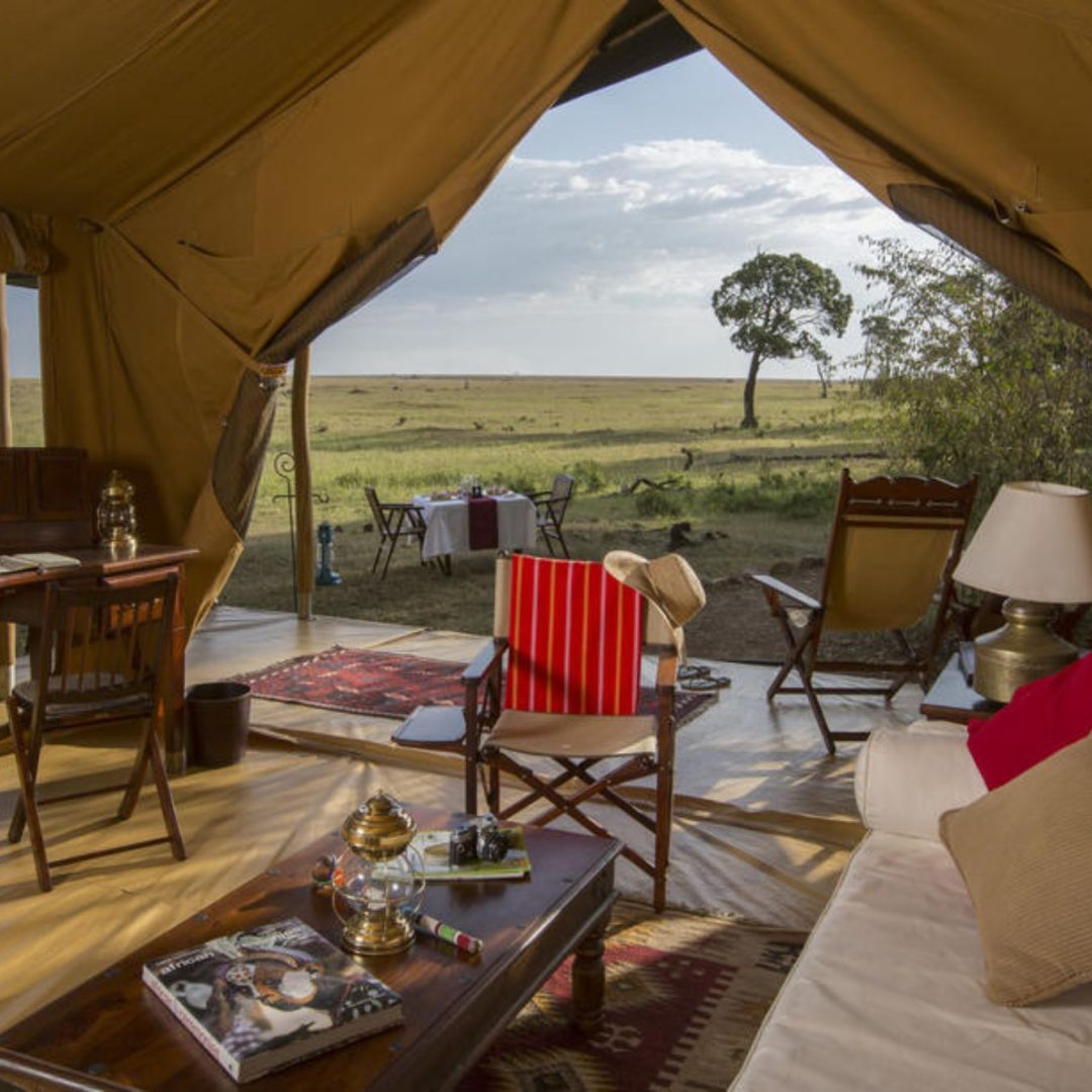 Elephant Pepper Camp tent view Elephant Pepper Camp tent view